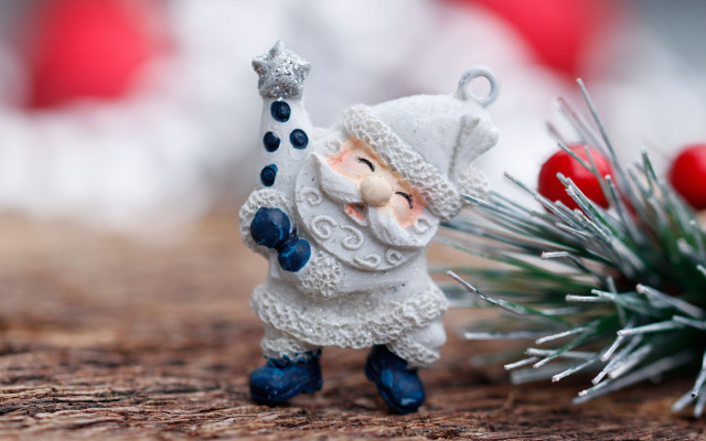 Santa figurine christmas tree pine free wallpaper - medium preview image