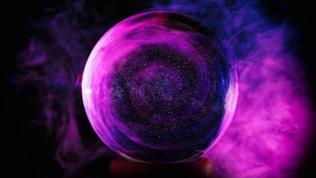 Purple hologram astronaut moon stars free wallpaper - medium preview image