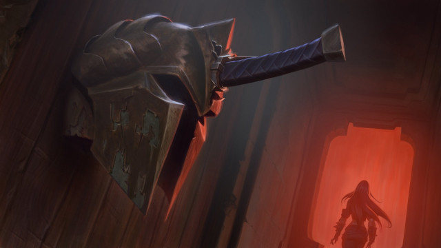 Woman ally sword helmet fantasy free wallpaper - medium preview image