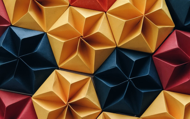 Origami colorful abstract sculpture paper free wallpaper - medium preview image