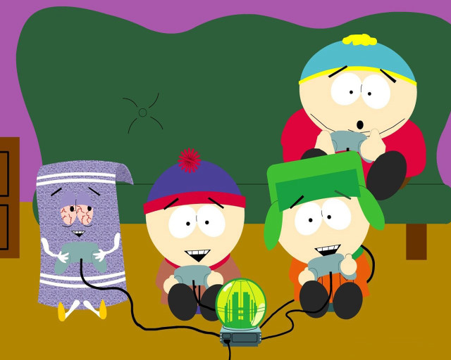 Cartoon three people couch lamp free wallpaper - medium preview image