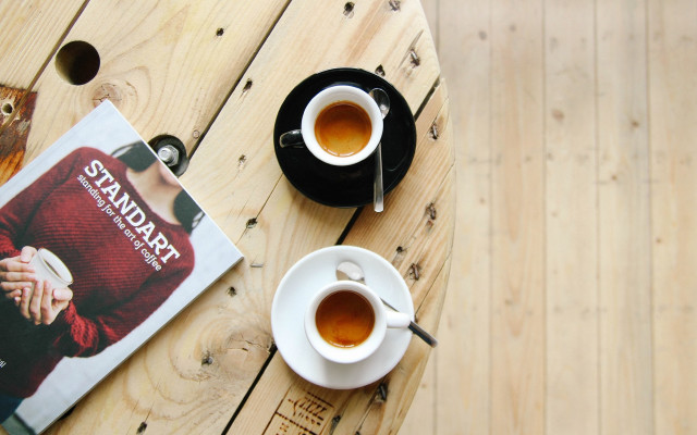 Coffee mugs spoon table stilllife free wallpaper - medium preview image
