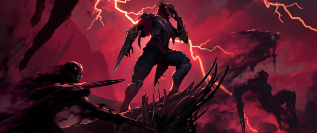 Demonic creature field lightning man free wallpaper - medium preview image