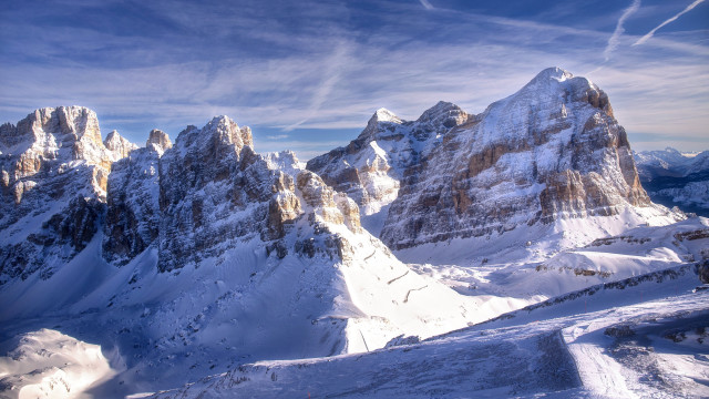 Mountain range snow blue sky #8 free wallpaper - medium preview image