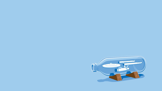 Bottle plane inside minimalist stilllife free wallpaper - medium preview image