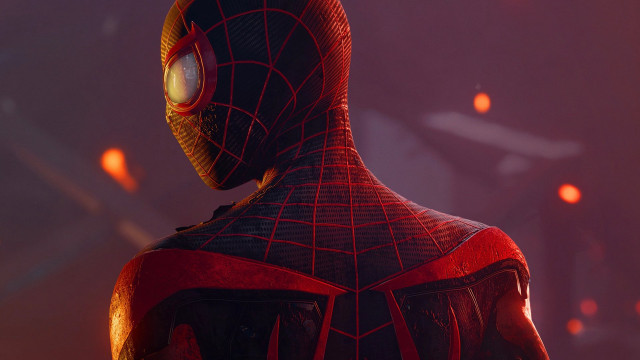 Spiderman glowingeyes outdoor night mountain free wallpaper - medium preview image