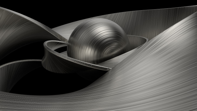 Metal silver kinetic ambient occlusion free wallpaper - medium preview image