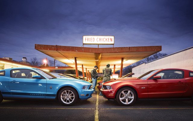 Fried chicken night cars man free wallpaper - medium preview image