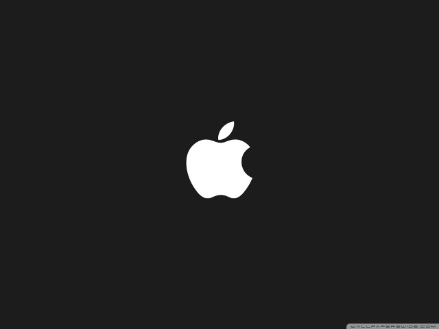 Black white apple logo bottom free wallpaper - medium preview image