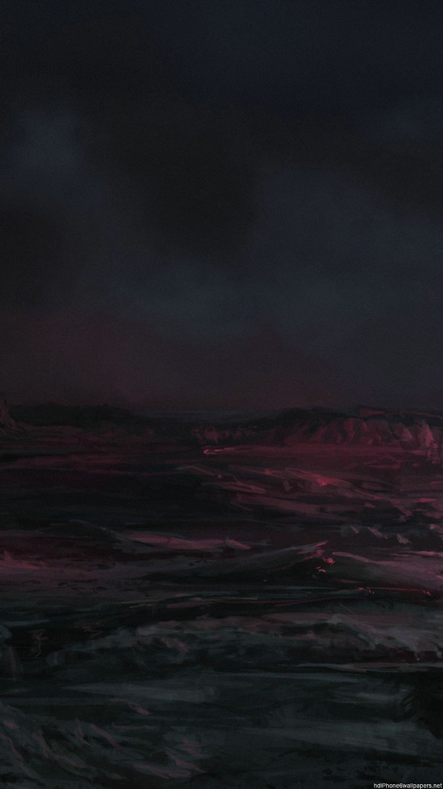 Dark sky red light mountain free wallpaper - medium preview image