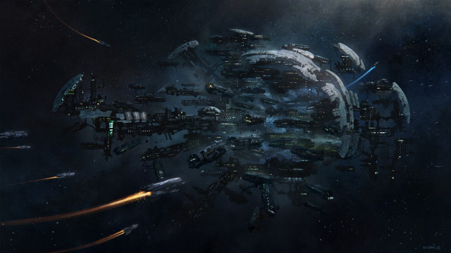 Space station lights smoke windows free wallpaper - medium preview image