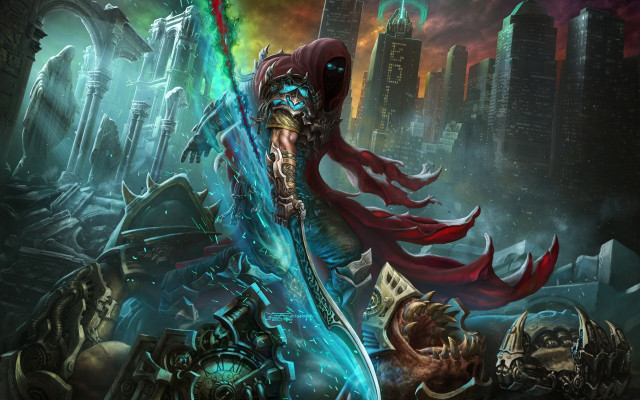 Man sword city demon night free wallpaper - medium preview image