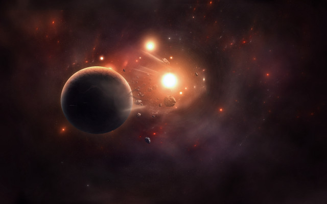 Black hole bright light starry free wallpaper - medium preview image