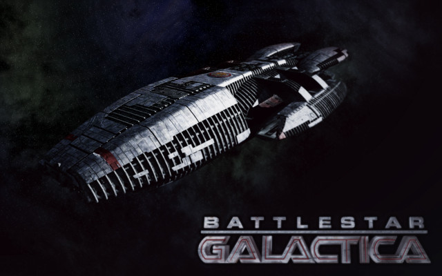 Spaceship flying air battlestar galactica free wallpaper - medium preview image