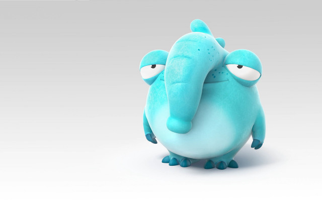 Blue toy two eyes nose free wallpaper - medium preview image