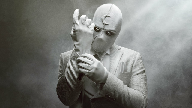 Creepy suit mask portrait bald free wallpaper for desktop - medium preview image