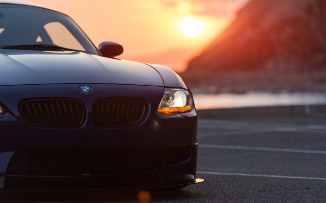 Black car parking lot sunset #4 free wallpaper - medium preview image