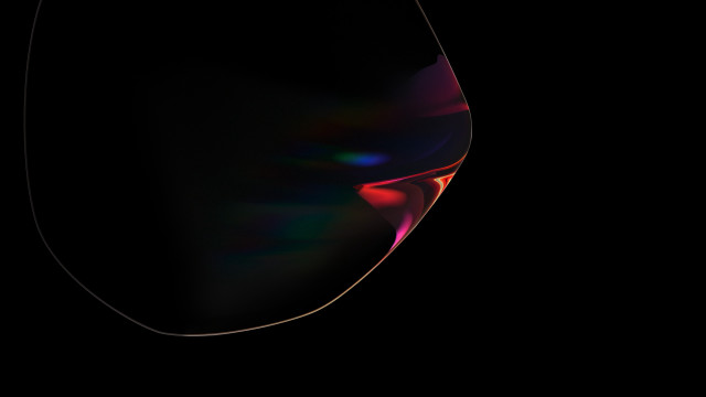 Wineglass redblue light holography raytrace free wallpaper - medium preview image