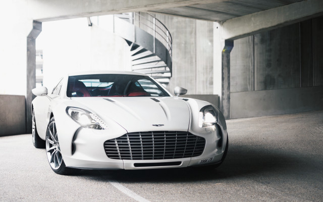 White car parking garage spiral free wallpaper - medium preview image