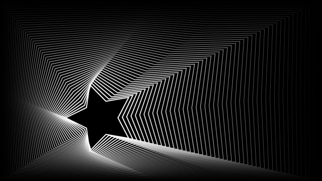 Black white star tunnel opart free wallpaper - medium preview image