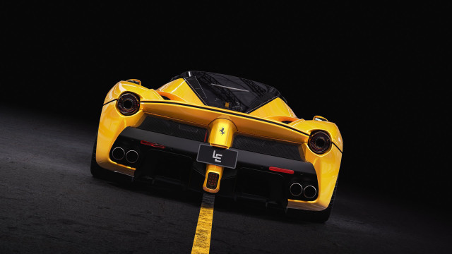Yellow sports car 3d render free wallpaper - medium preview image
