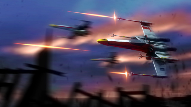 Fighter jets sunset clouds matte free wallpaper - medium preview image