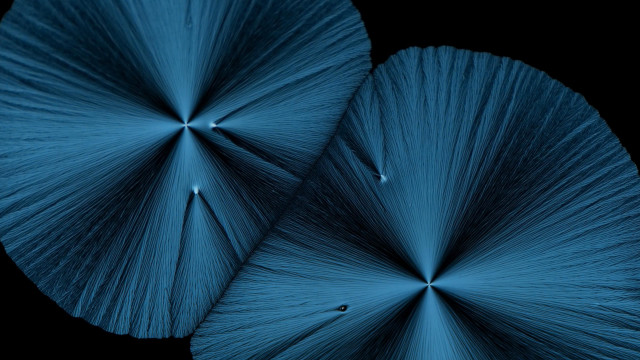 Blue umbrellas dark sky generative free wallpaper - medium preview image
