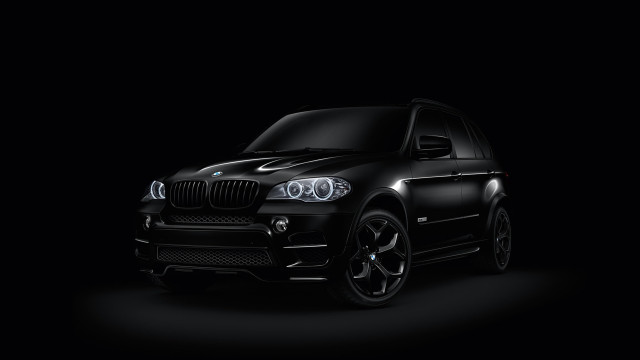Black bmw suv dark room free wallpaper - medium preview image