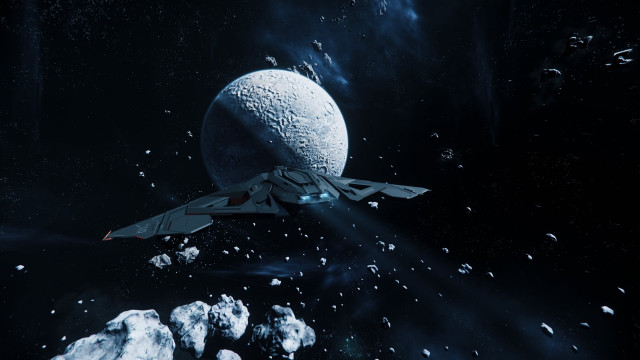 Space ship rocky surface moon free wallpaper - medium preview image