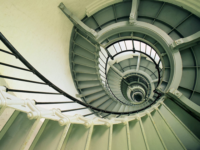 Spiral staircase metal railing bars free wallpaper - medium preview image