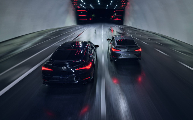 Tunnel drive red lights futurism free wallpaper - medium preview image