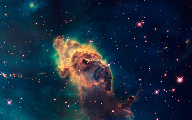 Star cluster blue sky aurora free wallpaper - medium preview image