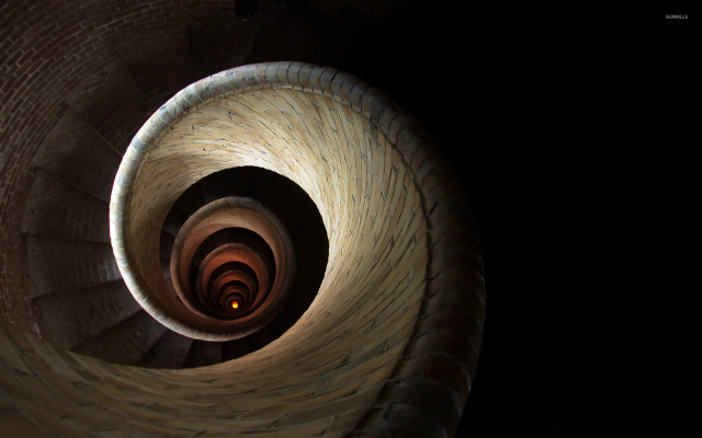 Spiral staircase light dark background free wallpaper - medium preview image