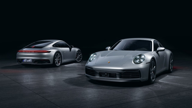 Silver porsches dark room panfuturism free wallpaper - medium preview image