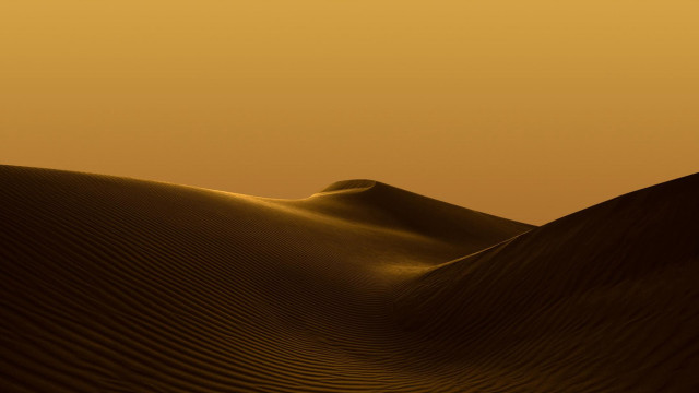 Desert sanddunes yellowsky clouds mattepainting free wallpaper - medium preview image