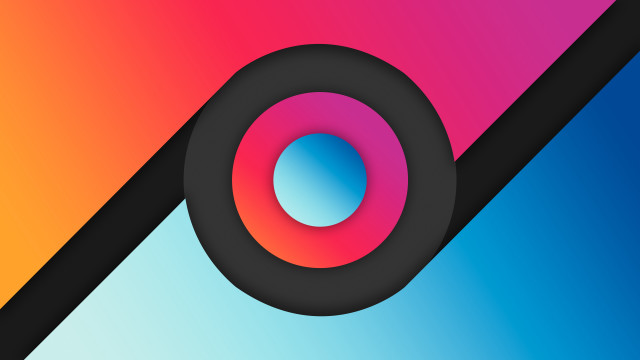 Colorful background black circle bauhaus free wallpaper - medium preview image
