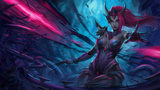 Woman sword cave demons art free wallpaper - medium preview image