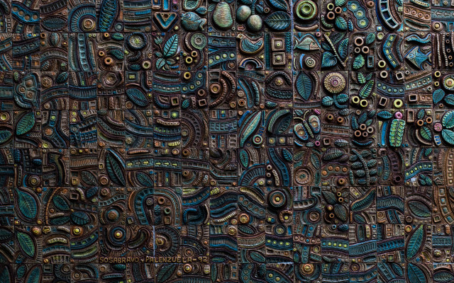 Wall textures clock generative android free wallpaper - medium preview image