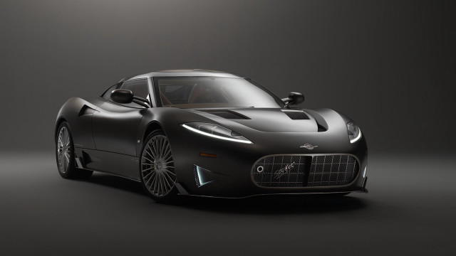 Black sports car white stripe #4 free wallpaper - medium preview image