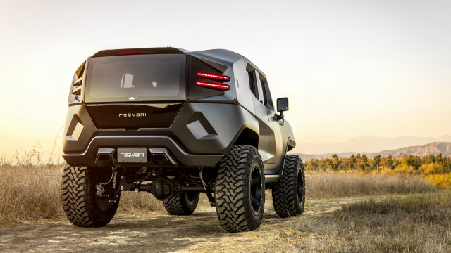 Black truck dirt road field free wallpaper - medium preview image
