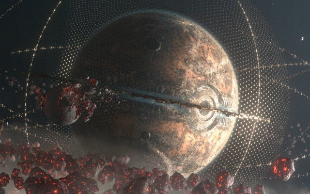 Large object space city moon free wallpaper - medium preview image
