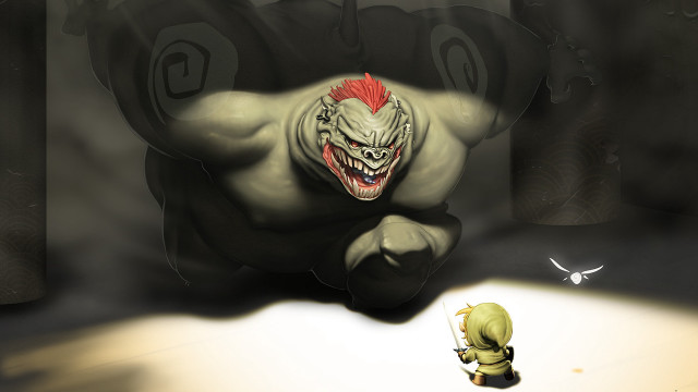 Cartoon fight demon bird concept free wallpaper - medium preview image