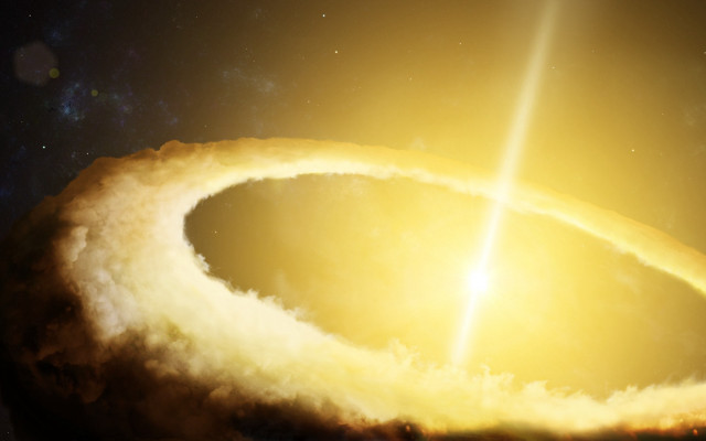 Flying object bright light star free wallpaper - medium preview image