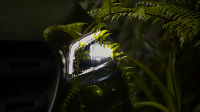 Car mirror fern light bokeh free wallpaper - medium preview image