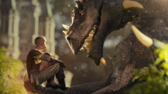 Boy dragon woods fantasy storybook free wallpaper - medium preview image
