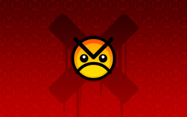 Sad face crossed chest red free wallpaper - medium preview image
