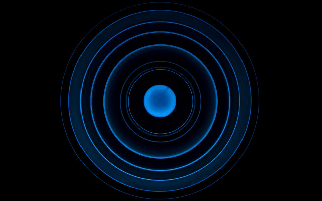 Blue circle black background golden free wallpaper - medium preview image