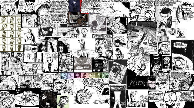 Comic strips collage cartoon artwork free wallpaper - medium preview image