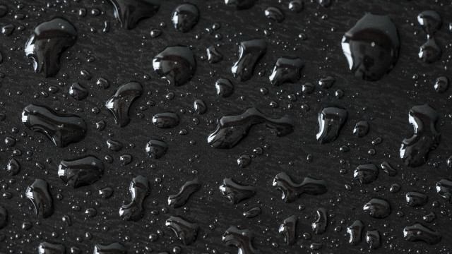 Black water drops 3d photorealism free wallpaper - medium preview image