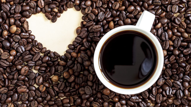 Coffee cup beans heart cookie free wallpaper - medium preview image